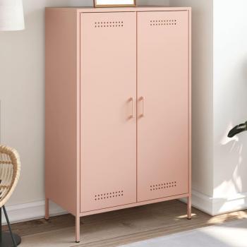 Armario Aparador de acero rosa 68x39x113 cm
