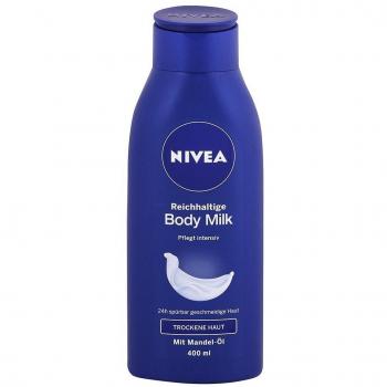 NIVEA Body Milk Nutritivo 400 ml - Leche corporal hidratante, fórmula nutritiva, textura suave, ideal para piel seca, proporciona hidratación intensa y duradera