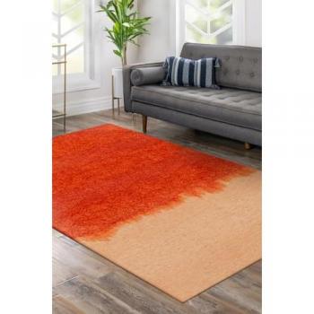 Alfombra moderna de tejido plano naranja 170x240 cm - colección Storm Sienna Raid