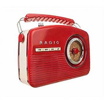 Camry CR1130R - Radio retro portátil, color rojo