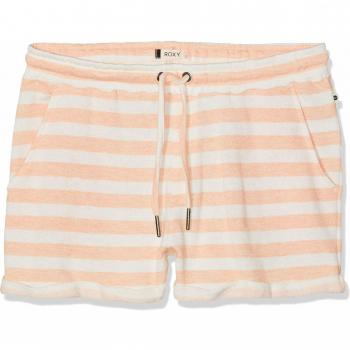 Roxy Trippin Short Fleece Bottom, Mujer, Salmon 2x2 Stripe, L