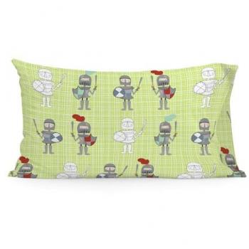 Funda de Almohada Infantil Knight 50x75 cm, 100% Algodón, Calidad 150 TC, Fabricada en España