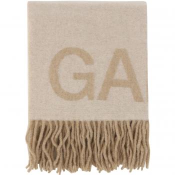 GANNI Beige Wool Scarf for Women - Size: ONE SIZE