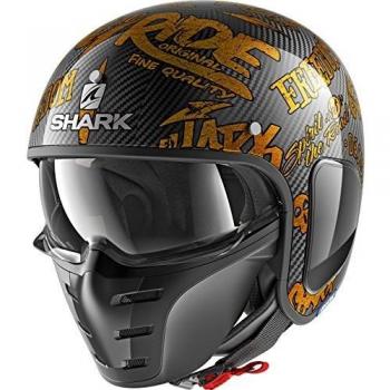 Shark Casco Jet s-drak Carbon Freestyle Cup Déco oro dqq talla XS