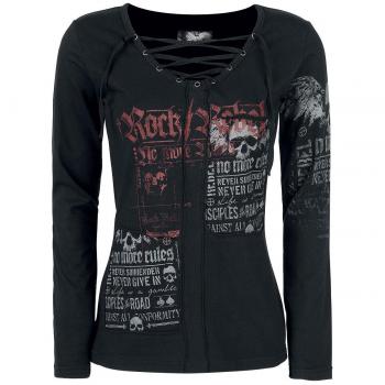 Rock Rebel by EMP Stay Awake Mujer Camiseta Manga Larga Negro XL
