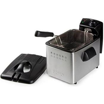 DOMO DO465FR Freidora de Aceite 4L 3000W Acero Inoxidable Sencillo Plateado