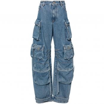 The Attico Women's Fern Denim Cotton Jeans in Clear Blue | Size 28 | 247WCP84D049176