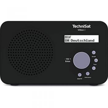 Radio portátil DAB+/FM TechniSat VIOLA 2 con altavoz integrado, pantalla LCD, control por botones, compacto y ligero, 1 Watt RMS - Negro