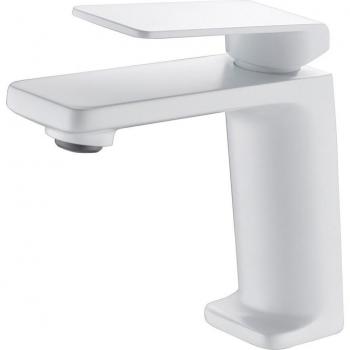 Grifo monomando para lavabo Fiyi blanco mate Imex