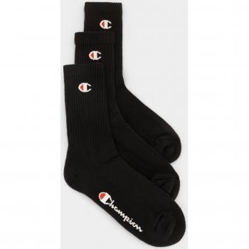 Pack de 3 Calcetines Crew Champion con Logo, Color Negro, Talla 39-42