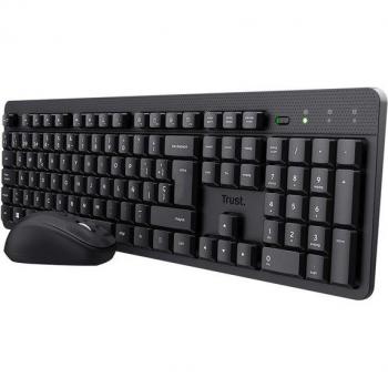Combo Inalámbrico Teclado y Ratón Trust Ody II Silencioso Negro