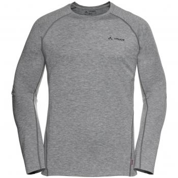 VAUDE Men 's Sign Post LS Camiseta II – Camiseta, Primavera/Verano, Hombre, Color Grey-Melange, tamaño Small