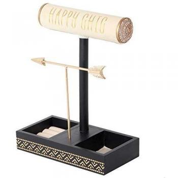 Joyero Ultramoderno Happy Chic - Porta Joyas de Madera para Accesorios