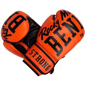 Guantes de Boxeo Benlee Chunky B de Cuero Artificial 8 oz Rojos y Verdes Neón Unisex
