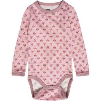 Hummel Long Sleeve Bamboo Baby Bodysuit Woodrose for Boys 2-4 Months
