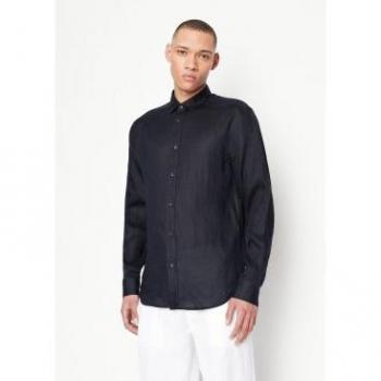 Armani Exchange Blue Casual Shirt for Men, Size XS