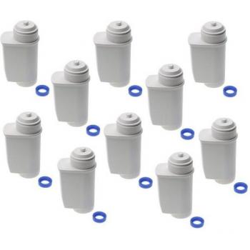 Filtro de agua Vhbw 10x compatible con Neff TES70, TE70, TE50, CV77VG0, CV7760N - blanco - máquina de café automática y cafetera exprés
