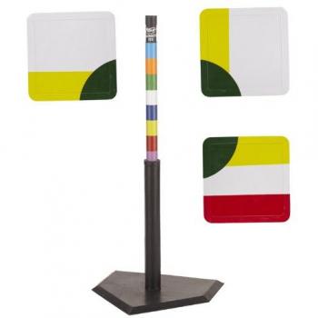 ADAMS USA Bolco Hit-n-Run Base tee de bateo para Juego con Adhesivos