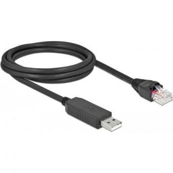 Cable de Consola USB 2.0 Tipo A a RJ45 RS-232 con Chipset FTDI - 2 m Negro