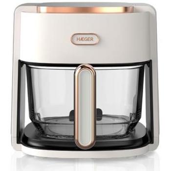 Freidora Digital sin Aceite HAEGER Air Glass - 4,5 L, 8 Programas, Cuba de cristal, 1200W