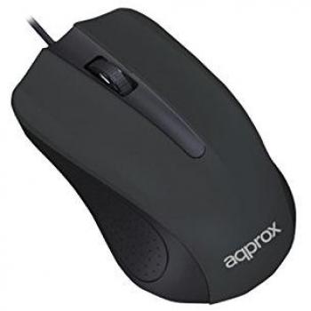 Approx APPOMLITEBV2 - Ratón óptico USB, Color Negro