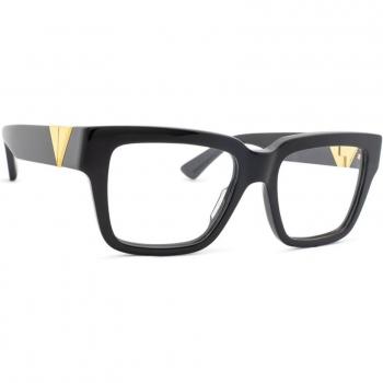 Bottega Veneta BV1222O 001 52 Matte Black Eyewear Frames, Unisex, Black, Size: 52 MM