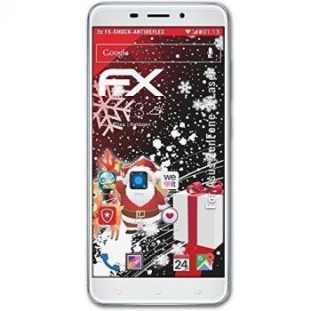 3 x atFoliX Anti-Choque Lámina Protectora de Pantalla Asus ZenFone 3 Laser Antichoque Película Protectora - FX-Shock-Antireflex