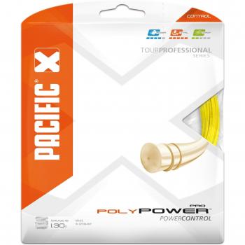 Pacific Poly Gigafish Pro de Tenis Cuerdas 1,30 mm Amarillo 12,2 M