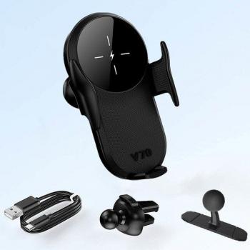 Cargador Inalámbrico para Coche FDGAO 15W con Sujeción Automática para iPhone y Samsung