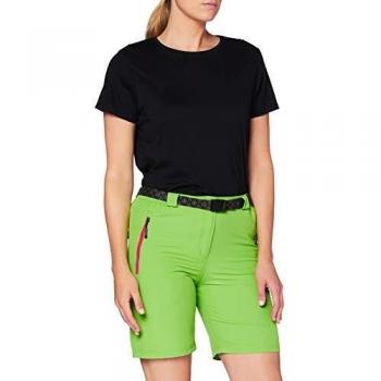 Izas Soar Pantalón Elástico Corto, Mujer, Light Green/Fuxia, L