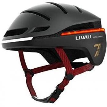 Casco Inteligente LIVALL EVO21 Negro Talla M con Luz de Advertencia y Señales de Giro para Bicicleta, Patinete Eléctrico, Monopatín y Patines