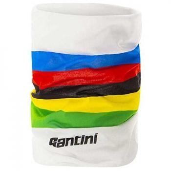Santini Tubular UCI Rainbow Blanco - Tubulares, diseño de campeón del mundo, material ligero y resistente, adecuado para competiciones, con colores y logo del campeonato mundial