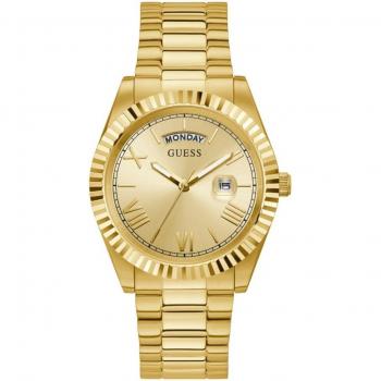 Guess Gold Connoisseur Quartz Watch Waterproof Yellow Male Size: ONE SIZE