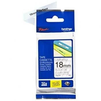 Brother TZe-141 Cinta Laminada para Rotuladora, Transparente con Texto Negro, 18mm x 8m