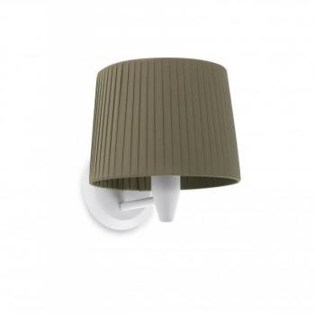 Lámpara aplique Samba Cuerpo Acero 22 Cm Blanca/Encintada Verde FARO BARCELONA 64306-37