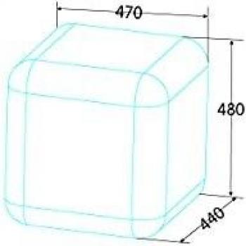 Edesa | Frigorífico Table Top Retro | Modelo EFS-0411 WH |Alto de 0,48 m | Capacidad de 47 litros | Apto para Camper | Clase de Eficiencia energética F | Acabado en Color Blanco