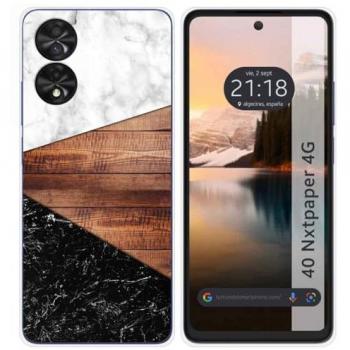 Funda Silicona Diseño Mármol 11 para TCL 40 NXTPAPER