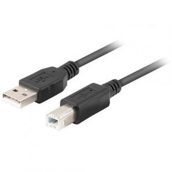 Lanberg CA-USBA-15CU-0010-BK Cable USB 1m USB 2.0 Tipo A a Tipo B Negro