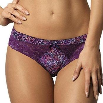 Gorteks Vivian/F Braguitas Para Mujeres Estampado Con Encaje Casual - Hechas En La UE, Morado,42