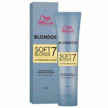 Wella Blondor Soft Blonde Crema de decolorante 200g con aceite para aclarar el cabello