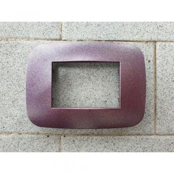 Placa Compatibles Axolute Bticino Color Púrpura Metálico - 3 Foros