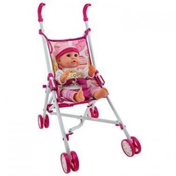 Teorema 66040 - Juego de cochecito y muñeco con voz, bebe y fa pipì , color/modelo surtido