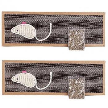 BPS2x Rascador Gatos Rascador de Cartón Juguetes Gatos Accesorio Ideal para que se Afile las Uñas