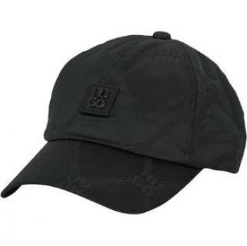 HUGO Jude-N-CH Black Men's Cap with Stack Logos - Regular Fit