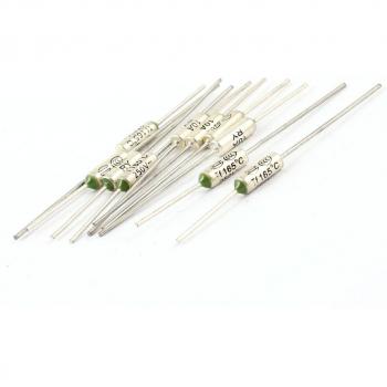 10 piezas Microtemp Circuito Protección Aluminio Térmico Fusible 165C 250V 10A