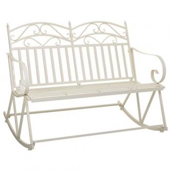 Sofá Mecedora de Forja Blanco Alexandra House 20 x 48 x 20 cm
