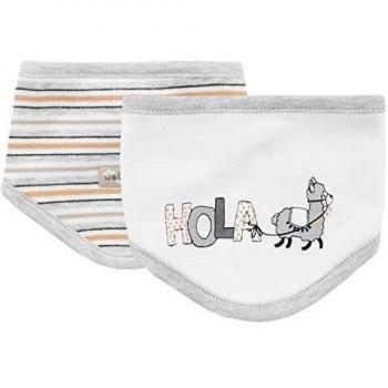 Paquete de 2 Pañuelos Triangulares 'LAMA' Beige/Gris/Blanco