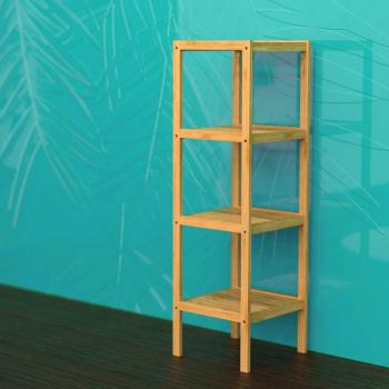 Estante de baño EISL 4 compartimentos bambú 34x33x110 cm Marrón