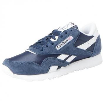 Zapatillas Reebok Classic CL Nylon para Hombre, Color Navy y Blanco, Talla 44