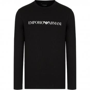 Emporio Armani Long Sleeve T-Shirt for Men, Black, Size L